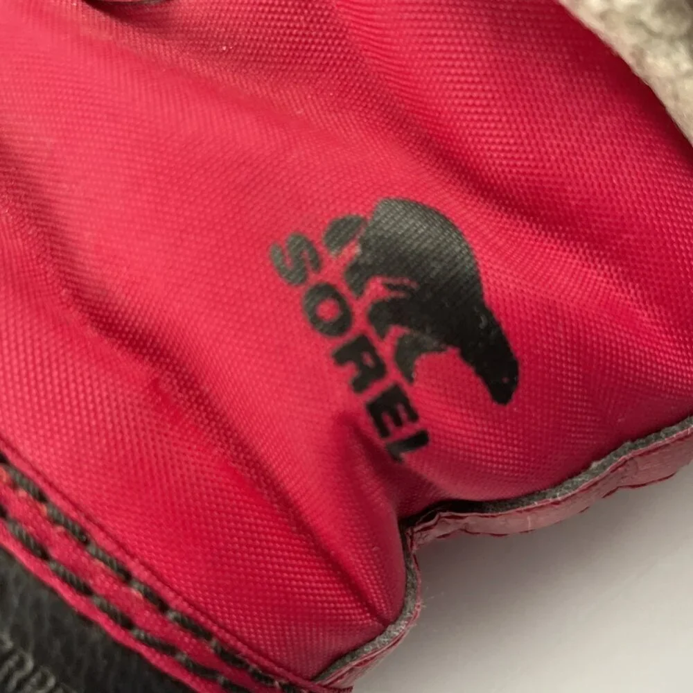 Sorel Cozy Carnival Boots Women’s 5 Winter Shearling Mid Calf NL2297-645 Red